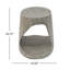 Table de bout Hollow Rustic 14,5 * 14,5 * 16,75 pouces en oxyde de magnésium gris