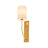 1-Light Metal Wallchiere with Linen Shade