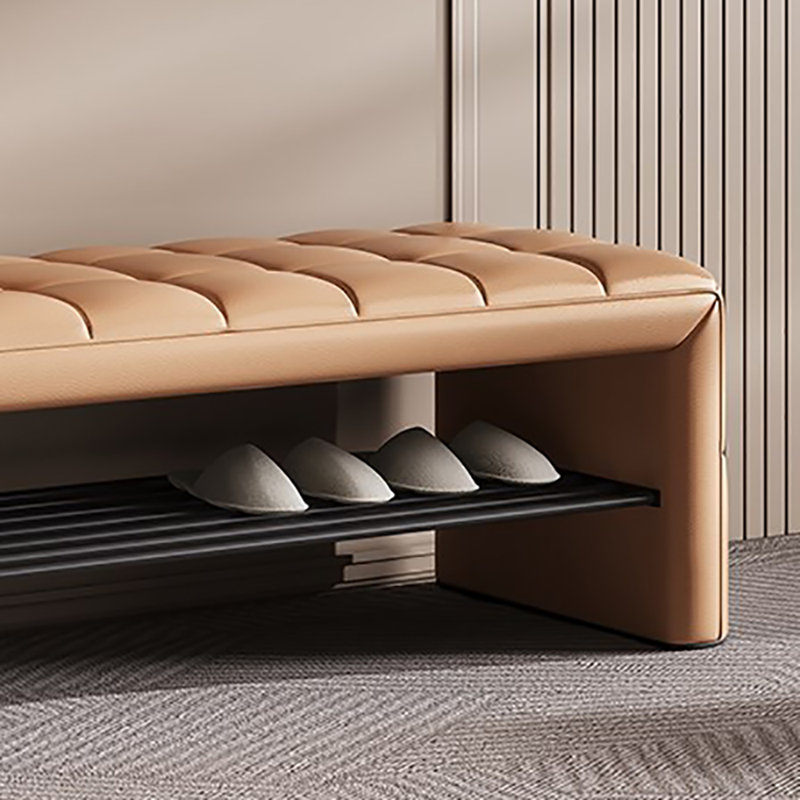 Banc de rangement pour chaussures 47,2 po, Orange