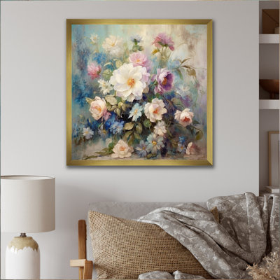 " Retro Collage Blossoming Wildflowers "