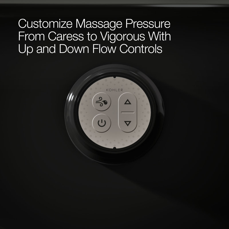 Tea-for-Two® 72-In Heated Bubblemassage Air Bath, Black