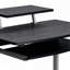 Chariot d'ordinateur compact avec rangement, espresso