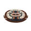 Hand Tufted Area Rug in Brown/Teal/Orange/Beige-57906913