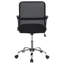 Chaise de bureau pivotante mâle et noire en chrome