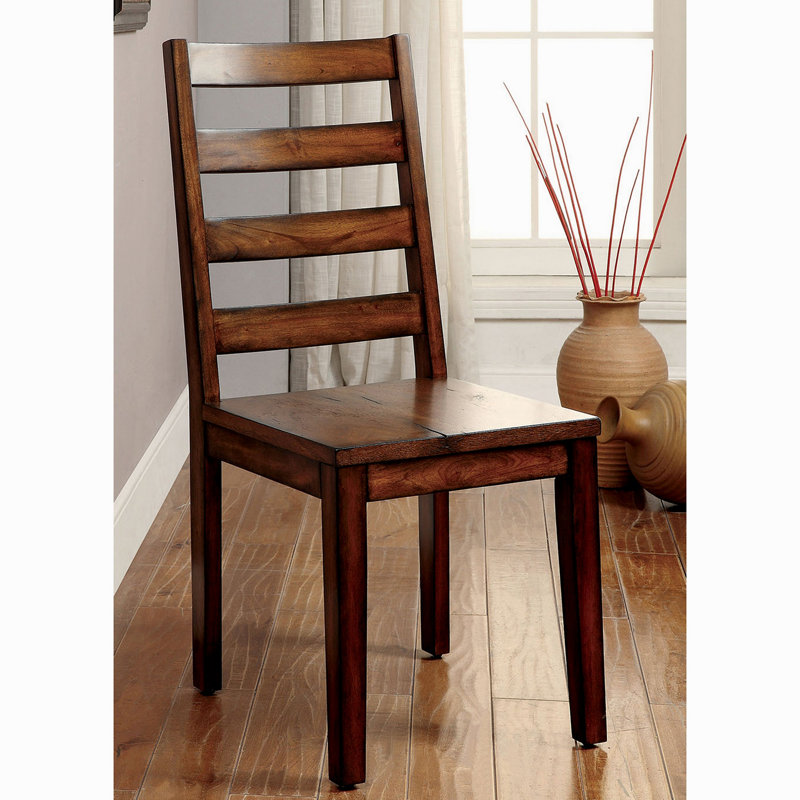 Ensemble de 2 chaises de salle à manger en bois, Brun