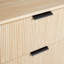 Commode 3 tiroirs Mid-Century avec façades en roseaux-474202378