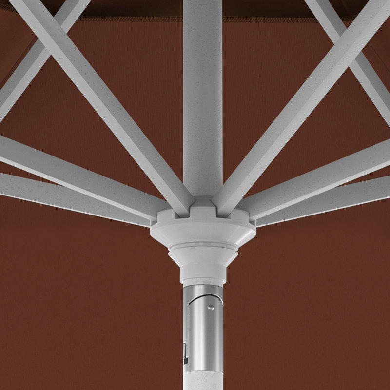 Parasol de patio blanc mat 11 pi., Henné