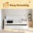 Twin Size Wood Daybed With Twin Size Trundle (White)