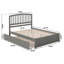 Lit plateforme en bois massif avec pied de lit et gigogne Marlton-89114872
