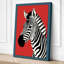 Zebra Portrait Modern - Wrapped Canvas-828708102-828708111