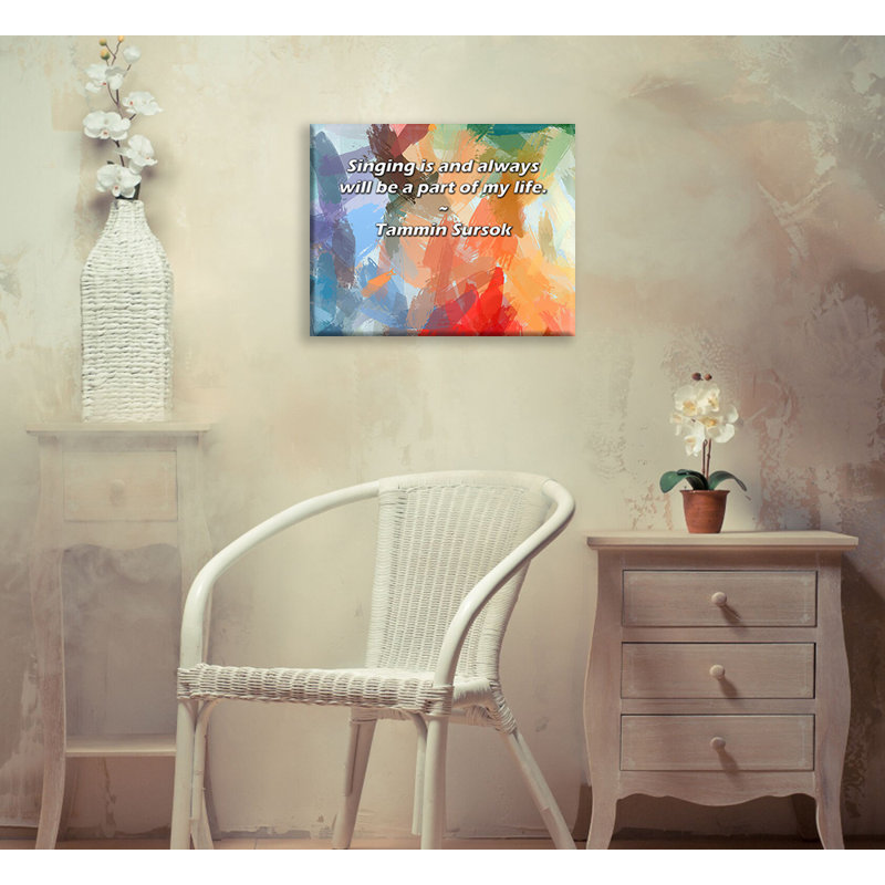 Toile tendue Astoria Grand Gallery par Tammin Sursok: «Le chant est et sera toujours une partie de ma vie, H 13 po x l 18 po