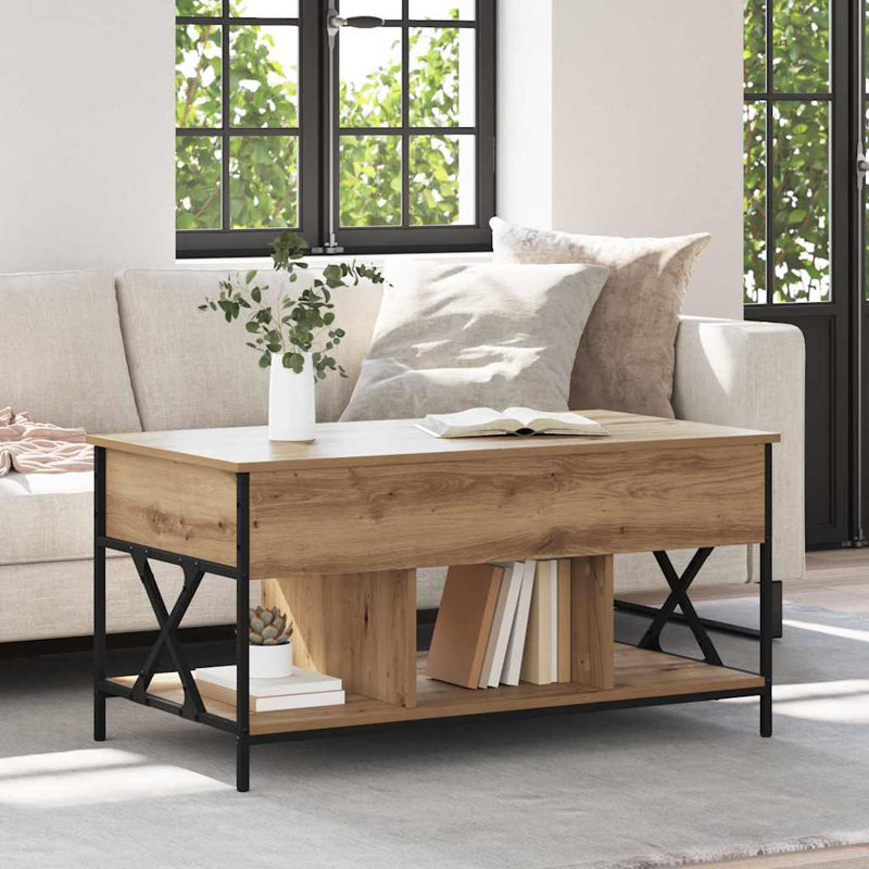 Lift Top Coffee Table with Storage, Artisan Oak