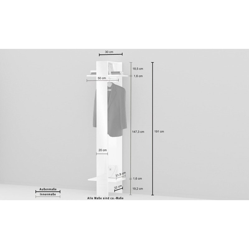 Claree Hall Tree 50cm Wide