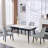 55'' - 79'' Extendable Sintered Stone Dining Table Set with Hidden Extension Leaf and Metal Legs-1816377437-1816377426