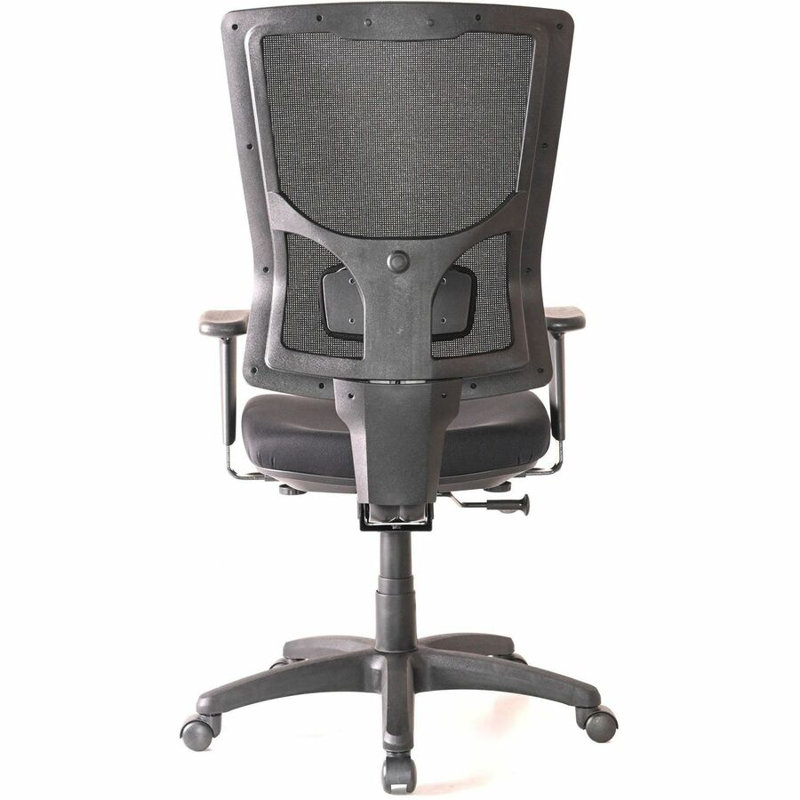 Chaise de bureau Lorell Conjure Executive en maille, dossier mi-haut - Assise noire - Dossier noir - Matériel du dossier : maille - Hauteur du dossier : mi-haute - Piètement à 5 branches - 1 unité