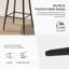 Bar Stools Velvet Fabric With Backrest And Armrests, Auitable For Kitchen, Home, Bar, Counter-72763665-80991476