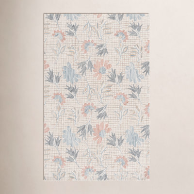 Hand-Tufted Wool Floral Rug