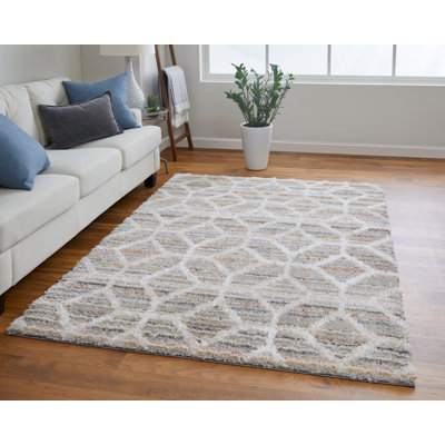Tapis bohémien et éclectique en polyester Caide