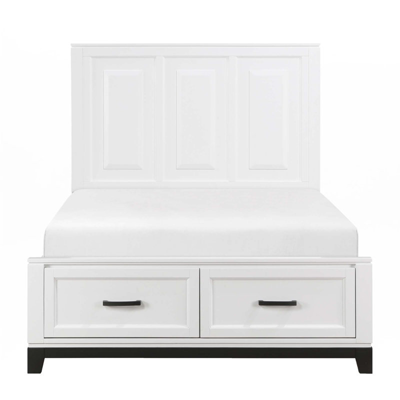 Lit plateforme avec meubles de chambre à coucher en bois avec tiroirs de rangement 1pc (seulement lit)