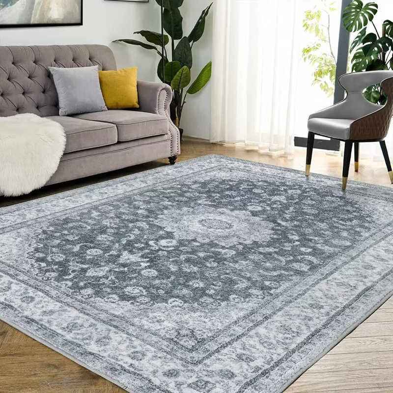 Washable Oriental Indoor Rug, Rectangle 5' x 7'