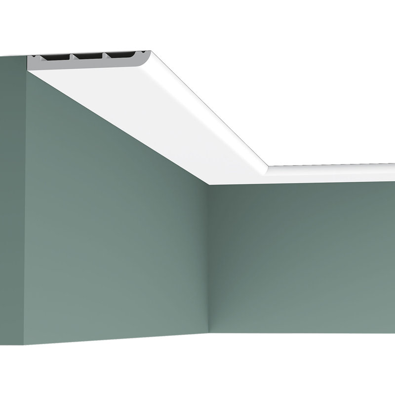 White High Impact Polystyrene Baseboard Moulding Set