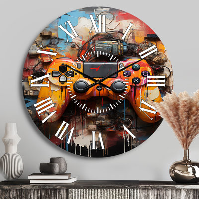 Colorful Video Game Gameplay Delight I - Entertainment White Face Wall Clock