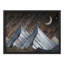 Croissant de lune qui brille sur les montagnes bleues, Illustration moderne, petit décor, œuvre d'art moderne-101376373-101376371