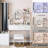 17" Diameter Led Mirror Vanity Table With 3 - Color Brightness Modifiable Lighting Fixture, Full Body Cabinet And Cushioned Stool, American Style White Dressing Package Design : Touch Enabled Mirror,