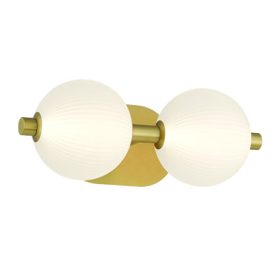 Coiffeuse 2 lumières Palmas en or