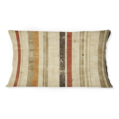 Coussin lombaire beige Midcentury Lines II - Midcentury
