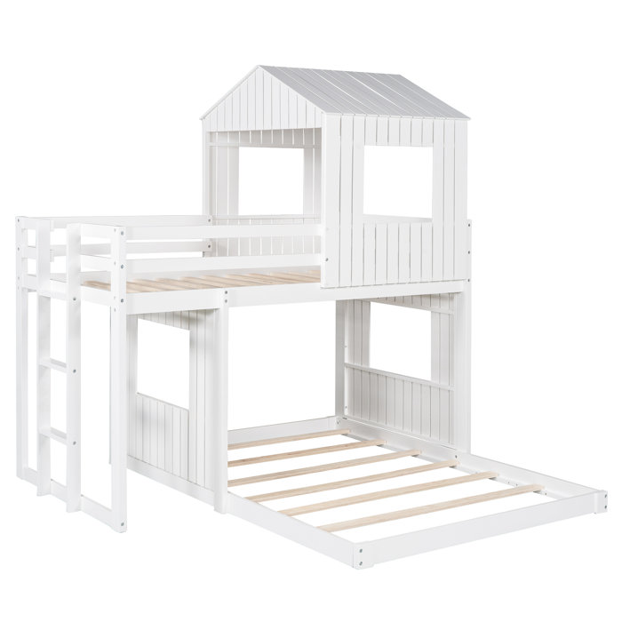 Sand & Stable Baby & Kids Topanga Kids Twin Over Full Bunk Bed ...