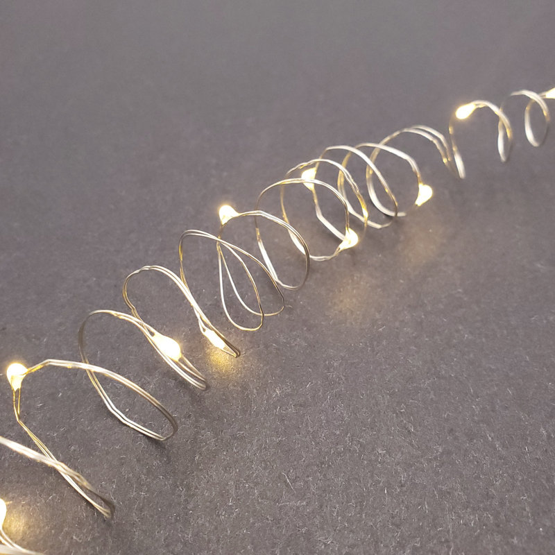 Battery Operated LED Fairy String Lights - 6 Count, Warm White