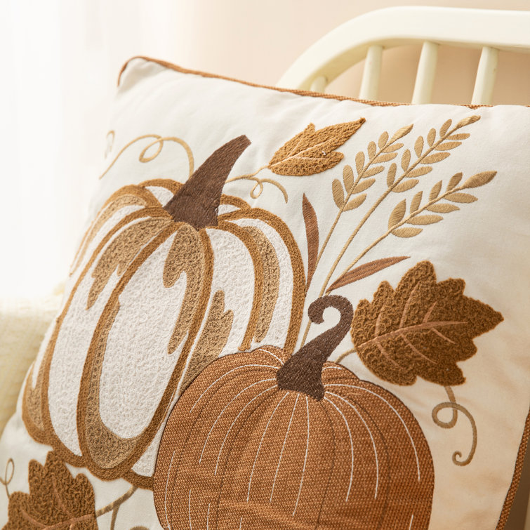 Yema Fall Pumpkin Throw Pillow Cover