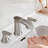 Waterfall 8 In. Widespread Double Handle Stainless Steel Bathroom Faucet-103539549