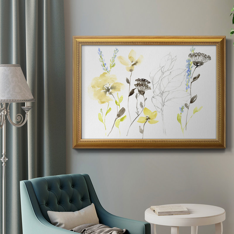 Fleurs sauvages et toile encadrée de qualité supérieure Contour II, prête à être accrochée