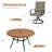 6-Person Patio Dining Set with 50" Round Dining Table and Padded Textilene Swivel Chairs-166004983