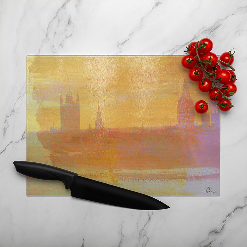 Big Ben Mist Glass Chopping Board