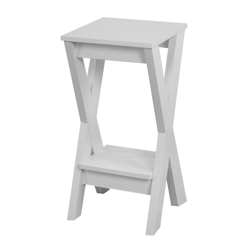 Support à plante Azareel, H 24,06 po x L 11,73 po x P 11,73 po, Blanc