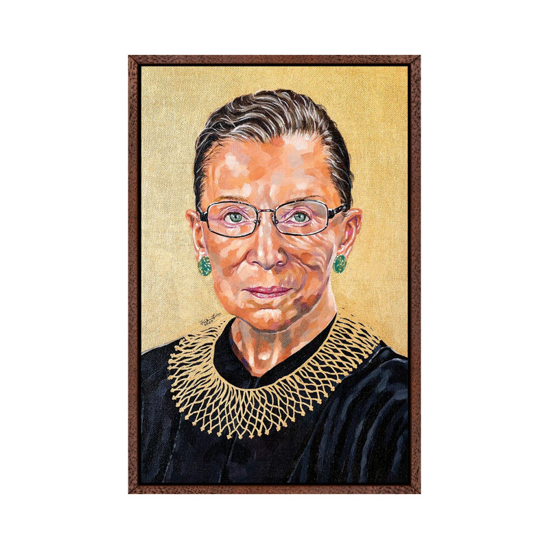 RBG 1 Piece Painting on Canvas, 66.04 cm H x 45.72 cm W, Classic Wood Framed Canvas