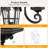  Black Dusk to Dawn Outdoor Wall Lights with Gold Trim-1594430818