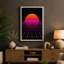 Neon Horizon Retro - Wrapped Canvas-2084753337-2084753223