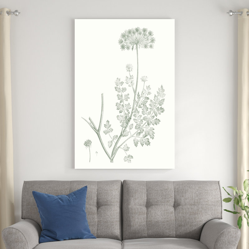 Étude botanique en sauge V, H 48 po x l 32 po