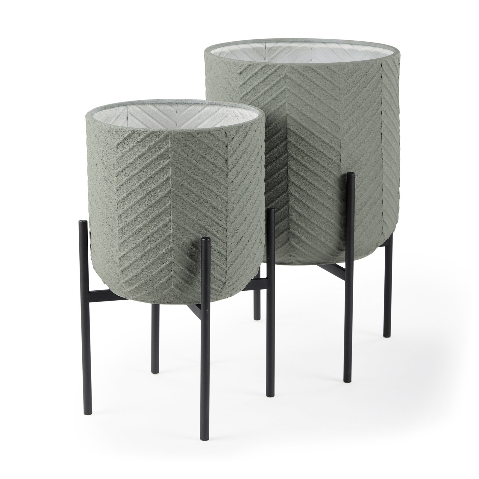 Neema 15" Pot Planter, Green