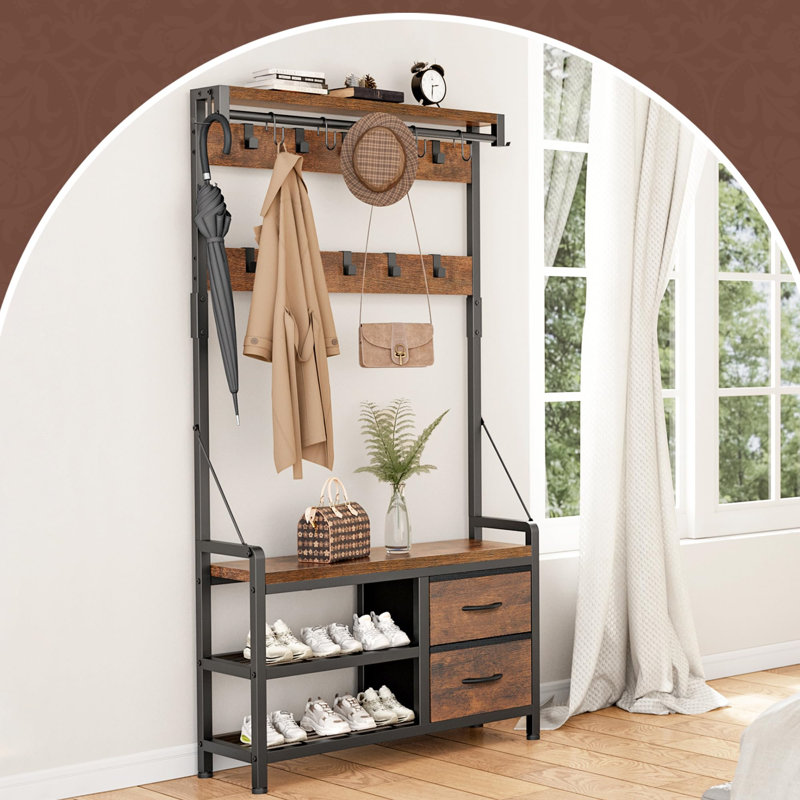 Azyria Hall Tree 80cm Wide, Brown
