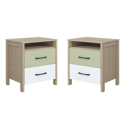 Allysyn Modern 2-Drawer Nightstand Set Of 2