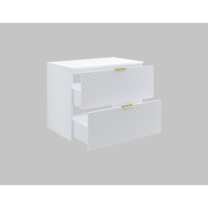Aidrick 80mm Single Bathroom Vanity, Matte White