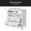 Ensemble de meuble-lavabo simple 30 po avec 3 tiroirs, meuble-lavabo autoportant avec cadre en bois massif 30 po-311610108