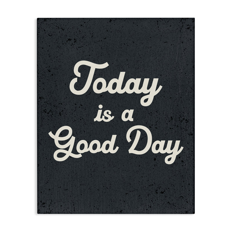 «Today Is Good Day», art mural sur toile rétro par Daphne Polselli, H 20 po x l 16 po