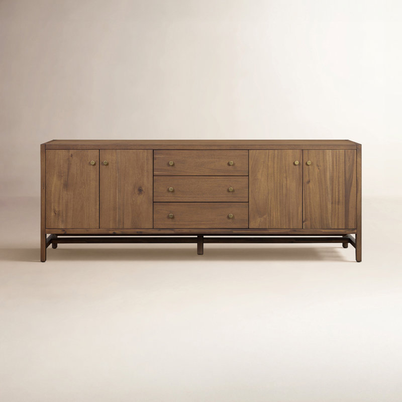 Sullivan Media Console-Saddle Tan, Brown
