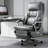 47.64" Light Gray Luxury Leather Executive Chair, Reclining with Heating and Massage, Office Chair for Home Use